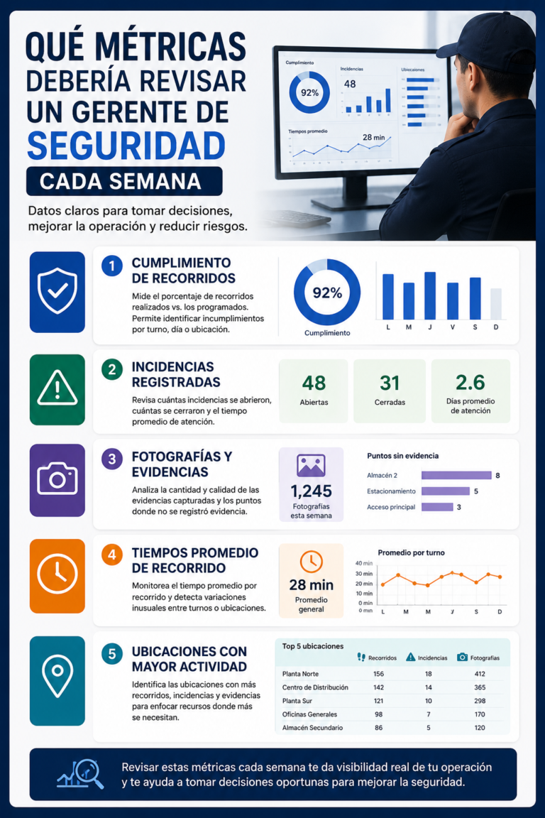 Qué métricas debería revisar un gerente de seguridad cada semana